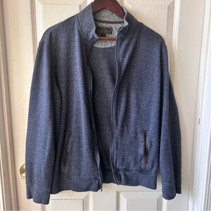 Jos. A. Bank Reserve Blue Zip Up Jacket, Grandpa, Medium